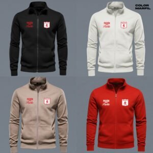 buzo cuello alto américa logos bordados